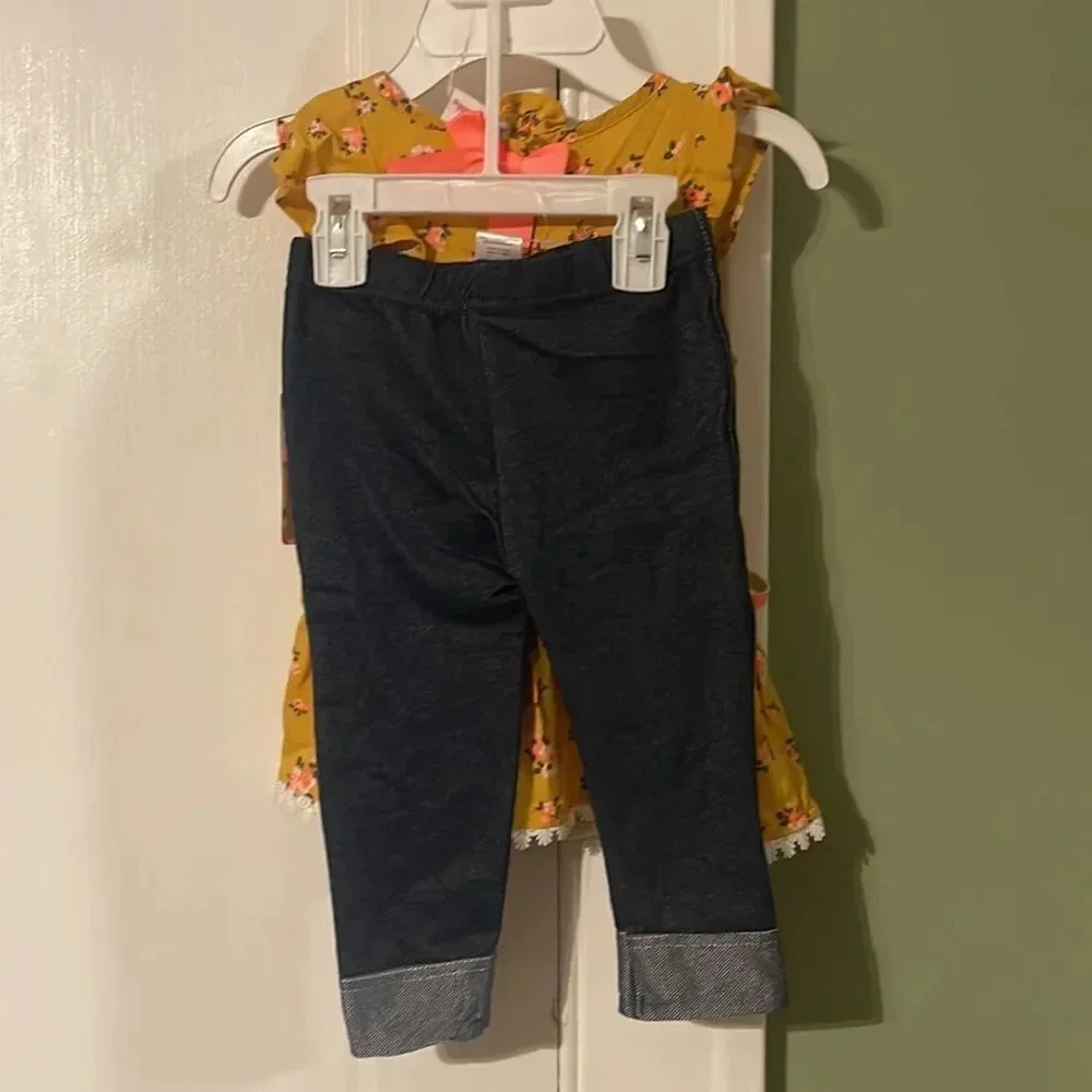 Little lass outfit and dresses with Flowers and Polka Dots size 4